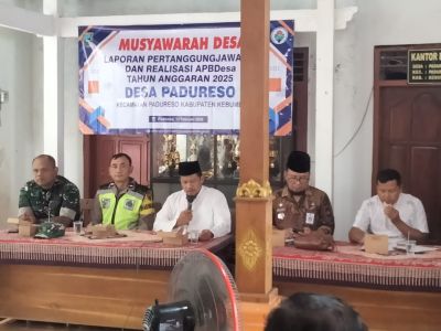 MUSDES Laporan Pertanggungjawaban Realisasi APBDes Tahun 2025 Desa Padureso