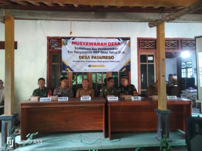 SOSIALISASI DAN PEMBENTUKAN TIM PENYUSUN RKPDesa TAHUN 2026 DESA PADURESO